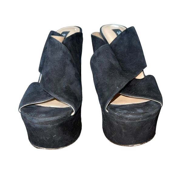 Sergio Rossi Platform Wedge Sandals - Picture 4 of 9